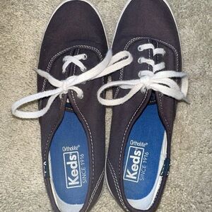 keds ortholite women shoes 6.5 size - dark grey/blue color - canvas material